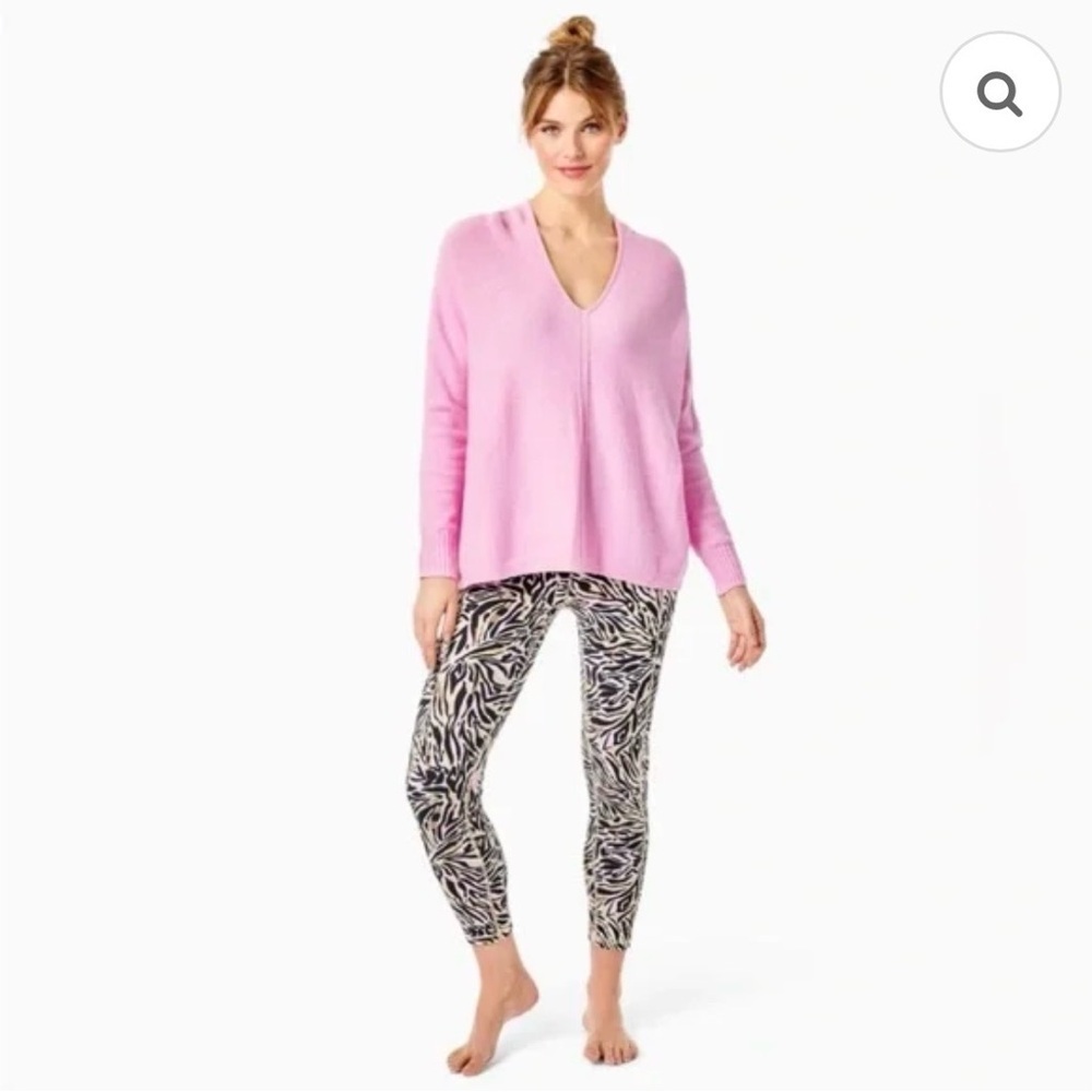 Lilly Pulitzer Sevie Dolman Sweater Large Magnolia Lilac Pink Like New - Picture 3 of 11